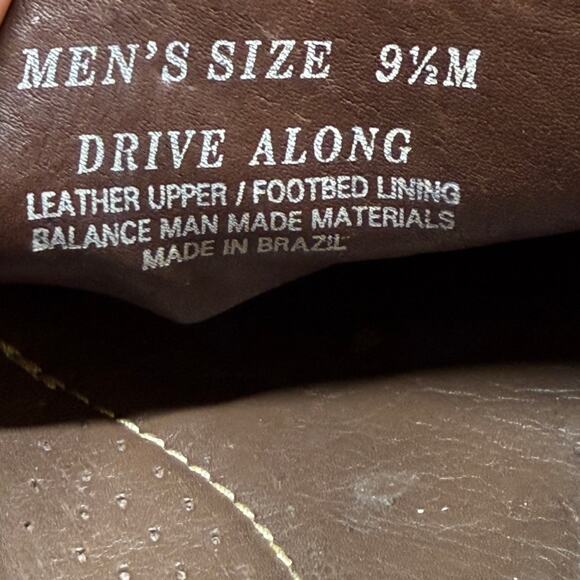 VIA SPIGA Drive Along Men\'s 9.5 Brown Genuine Leather Driving Casual Shoes
